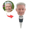 Unique personalized bobble head wine stopper