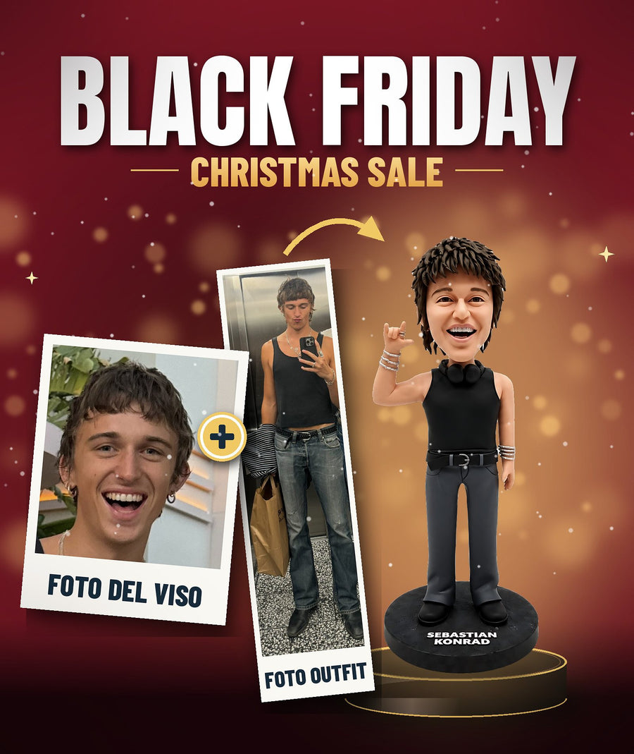 Black Friday Christmas Sale – foto del viso + outfit diventano la tua figura MINI ME